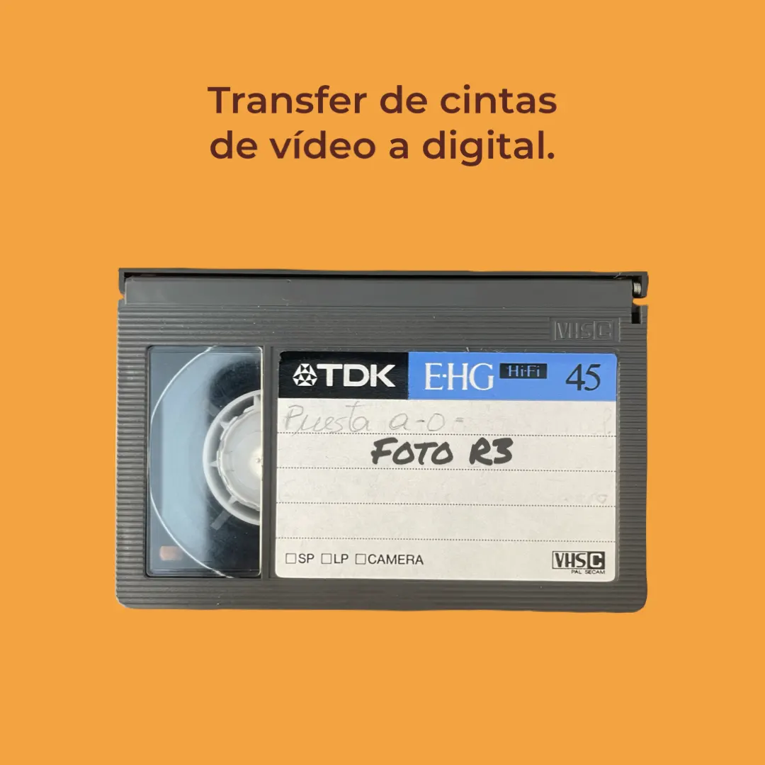 Transfer cinttas de VHS, S-VHS y VHS-C a digital.